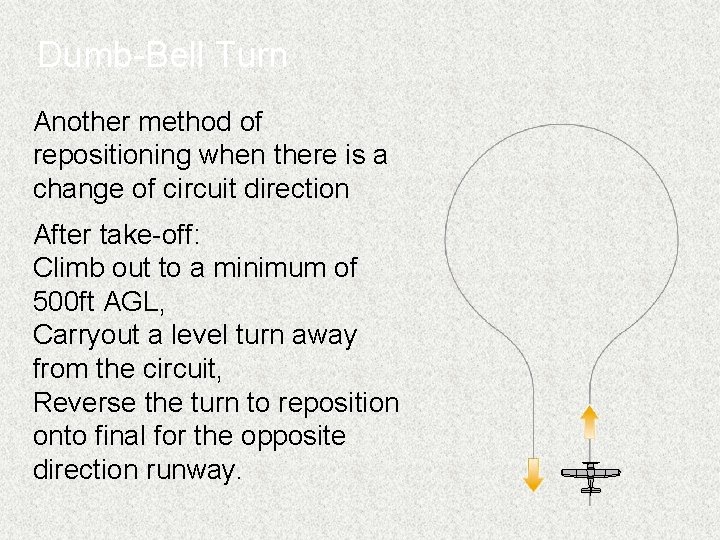 Dumb-Bell Turn Another method of repositioning when there is a change of circuit direction