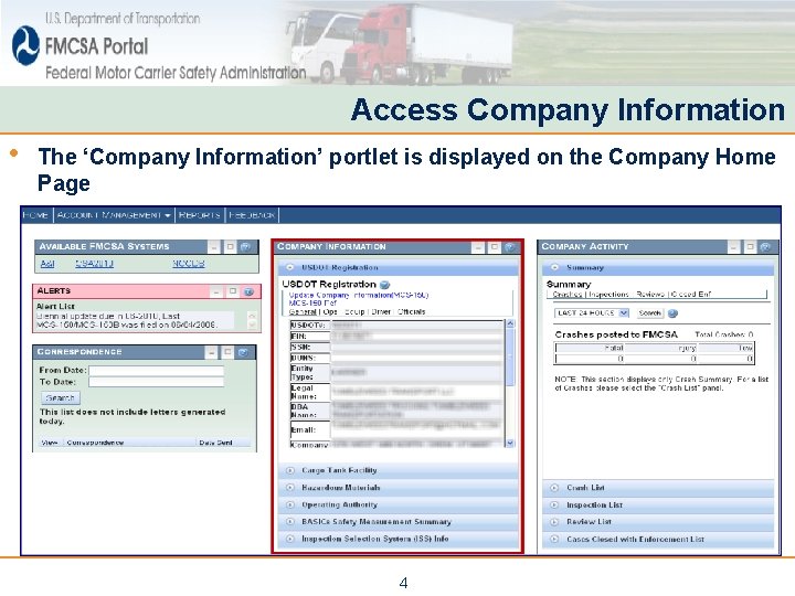 Access Company Information • The ‘Company Information’ portlet is displayed on the Company Home Access Company Information • The ‘Company Information’ portlet is displayed on the Company Home