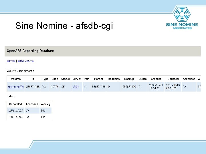 Sine Nomine - afsdb-cgi 