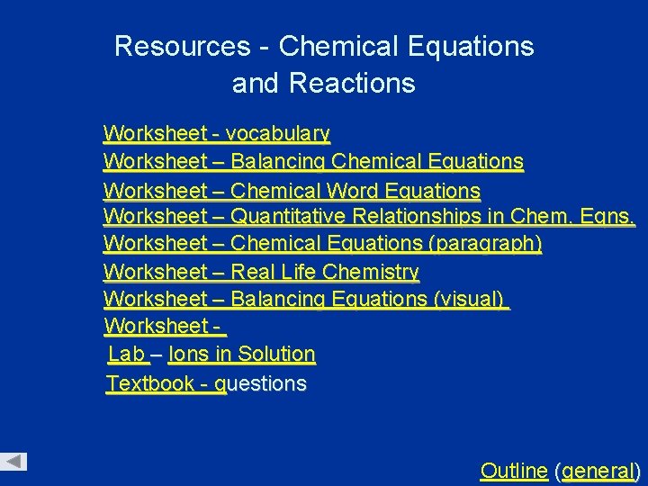 Resources - Chemical Equations and Reactions Worksheet - vocabulary Worksheet – Balancing Chemical Equations