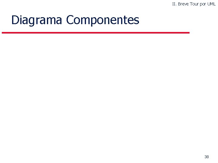 II. Breve Tour por UML Diagrama Componentes 38 