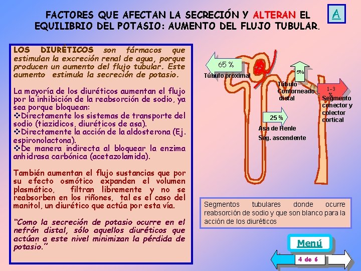 FACTORES QUE AFECTAN LA SECRECIÓN Y ALTERAN EL EQUILIBRIO DEL POTASIO: AUMENTO DEL FLUJO