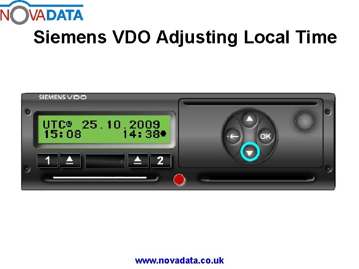 Siemens VDO Adjusting Local Time www. novadata. co. uk 