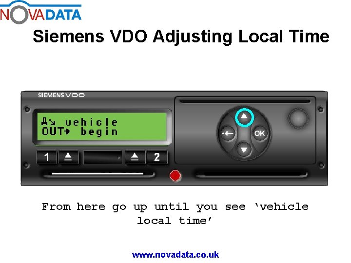 Siemens VDO Adjusting Local Time From here go up until you see ‘vehicle local