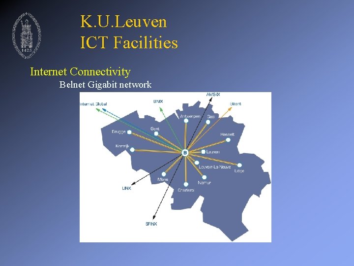 K. U. Leuven ICT Facilities Internet Connectivity Belnet Gigabit network 