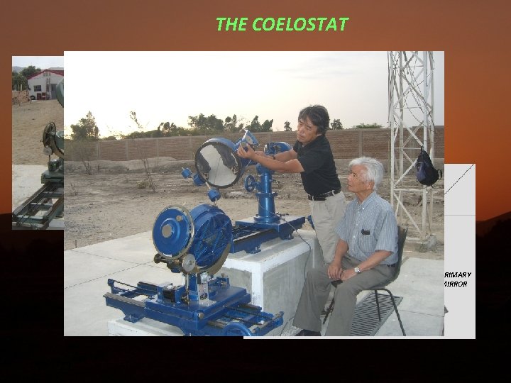 THE COELOSTAT PRIMARY MIRROR SECUNDARY MIRROR 09/9/21 