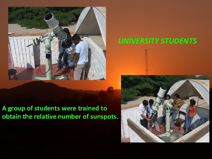 UNIVERSITY STUDENTS A group of students were trained to obtain the relative number of