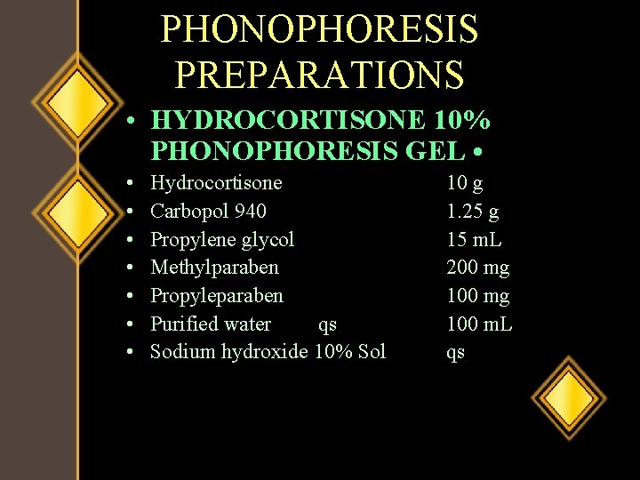 PHONOPHORESIS PREPARATIONS • HYDROCORTISONE 10% PHONOPHORESIS GEL • • Hydrocortisone Carbopol 940 Propylene glycol