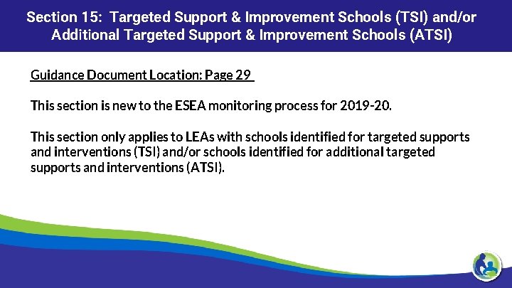 Section 15: Targeted Support & Improvement Schools (TSI) and/or Additional Targeted Support & Improvement