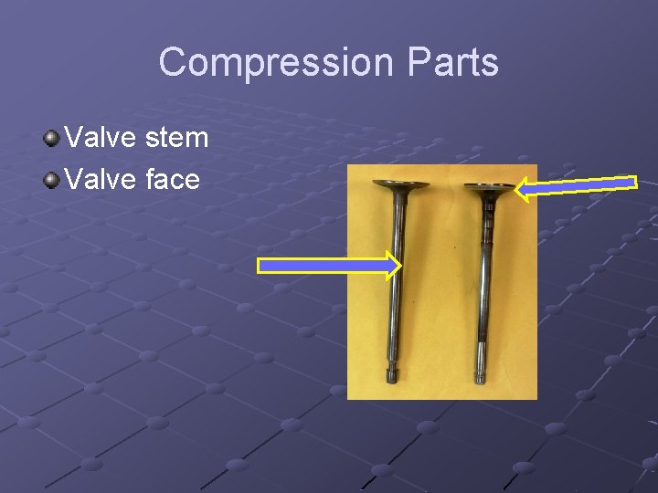 Compression Parts Valve stem Valve face 