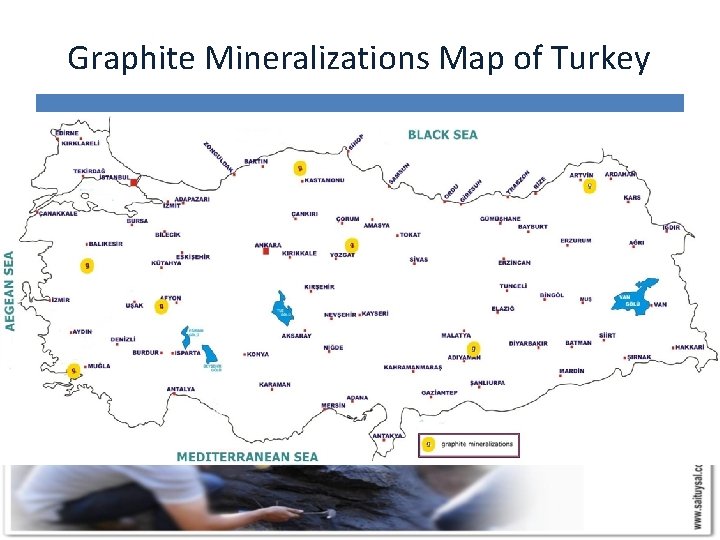 Graphite Mineralizations Map of Turkey 