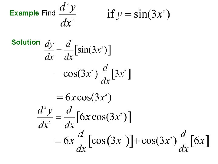 Example Find Solution 