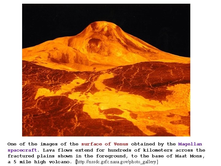 One of the images of the surface of Venus obtained by the Magellan spacecraft.