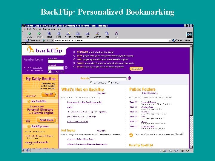 Back. Flip: Personalized Bookmarking 