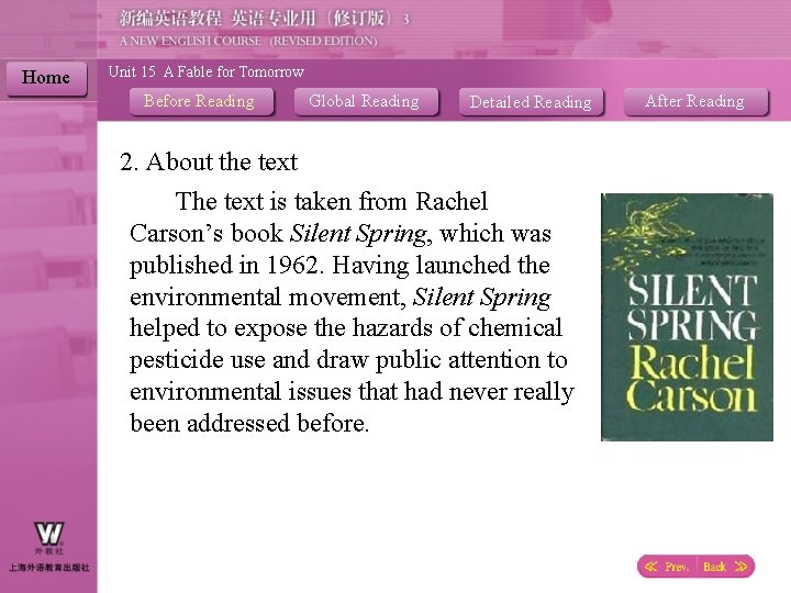 Home Unit 15 A Fable For Tomorrow Before