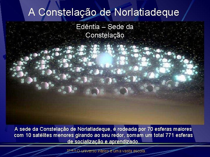 A Constelação de Norlatiadeque Edêntia – Sede da Constelação A sede da Constelação de