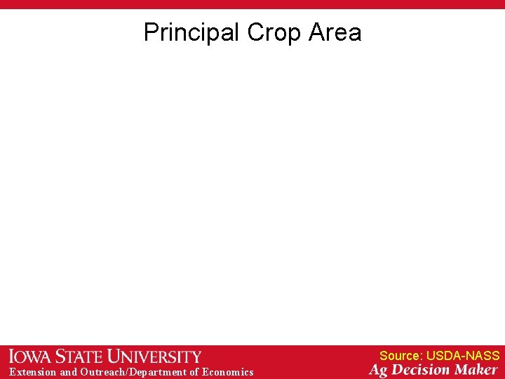 Principal Crop Area Source: USDA-NASS Extension and Outreach/Department of Economics Principal Crop Area Source: USDA-NASS Extension and Outreach/Department of Economics