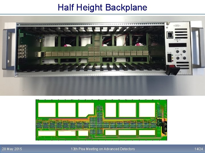 Half Height Backplane 28 May 2015 13 th Pisa Meeting on Advanced Detectors 14/24