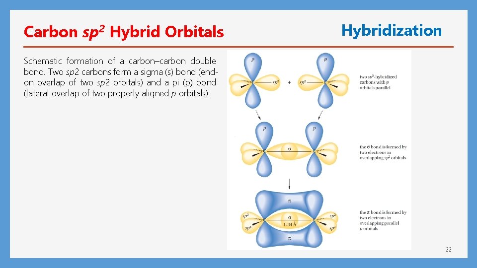 Carbon sp 2 Hybrid Orbitals Hybridization Schematic formation of a carbon–carbon double bond. Two
