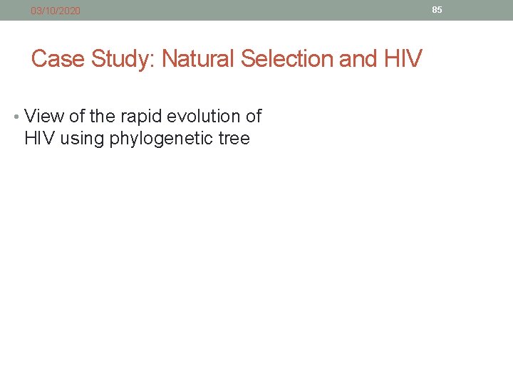 03/10/2020 Case Study: Natural Selection and HIV • View of the rapid evolution of 03/10/2020 Case Study: Natural Selection and HIV • View of the rapid evolution of