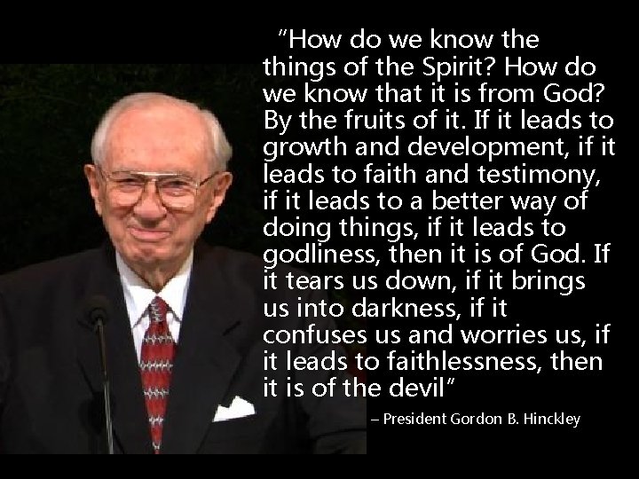 “How do we know the things of the Spirit? How do we know that “How do we know the things of the Spirit? How do we know that
