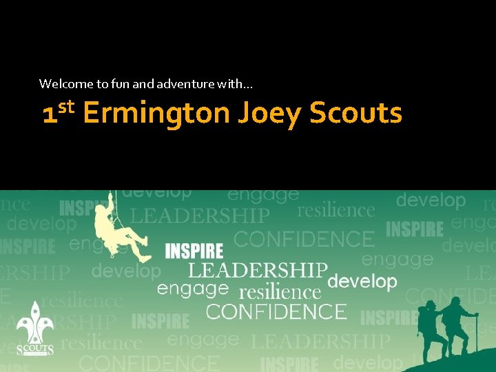 Welcome to fun and adventure with. . . st 1 Ermington Joey Scouts 