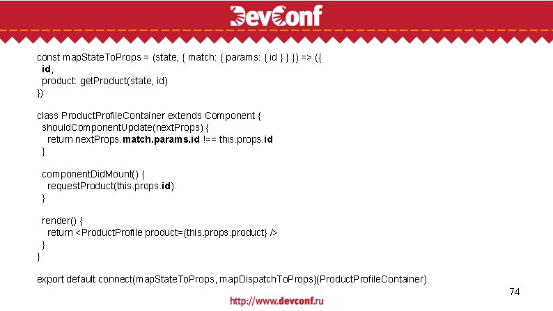 const map. State. To. Props = (state, { match: { params: { id }