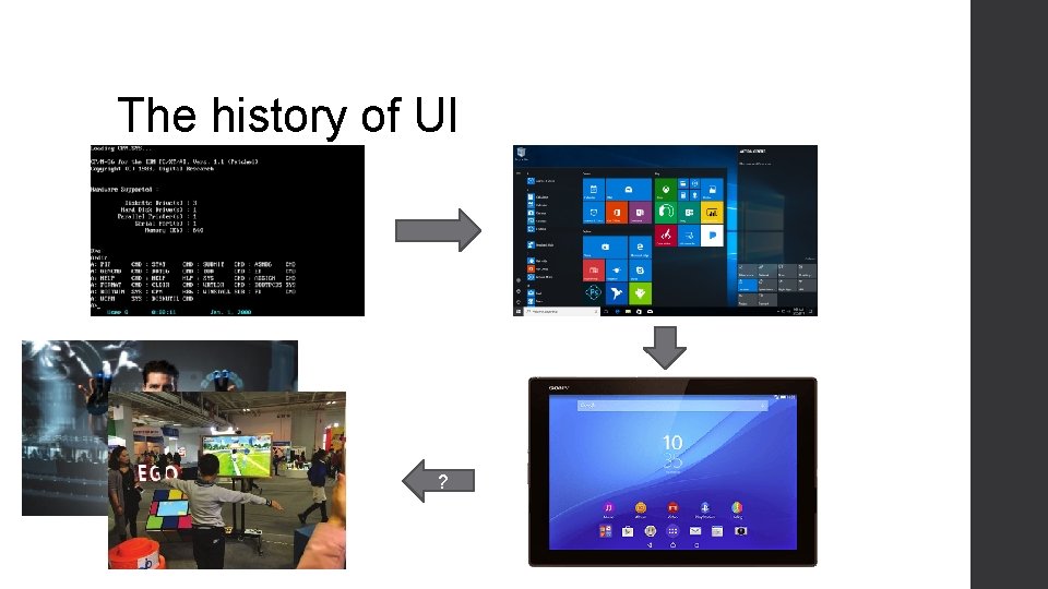 The history of UI ? The history of UI ?
