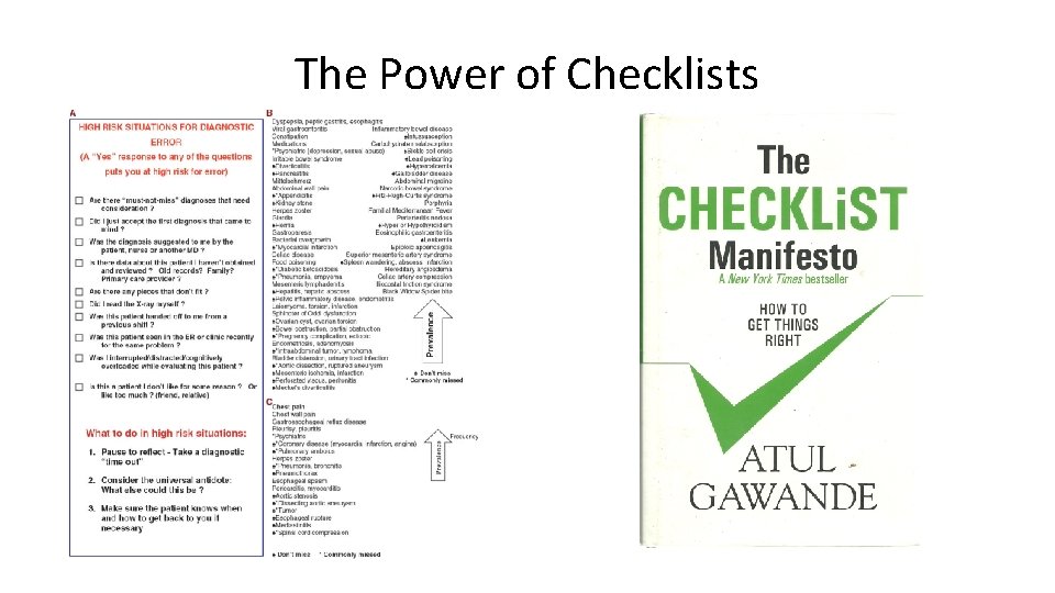 The Power of Checklists 
