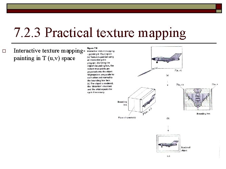 7. 2. 3 Practical texture mapping o Interactive texture mappingpainting in T (u, v)