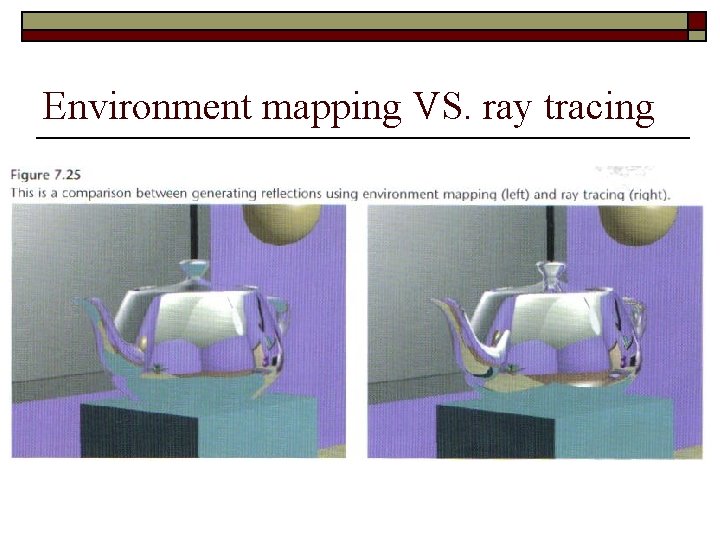 Environment mapping VS. ray tracing 