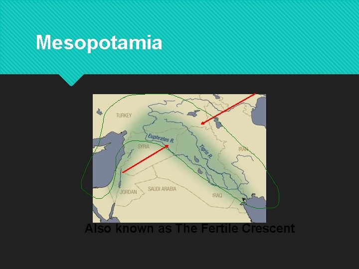 Mesopotamia Also known as The Fertile Crescent 