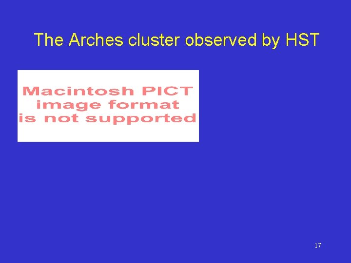 The Arches cluster observed by HST 17 