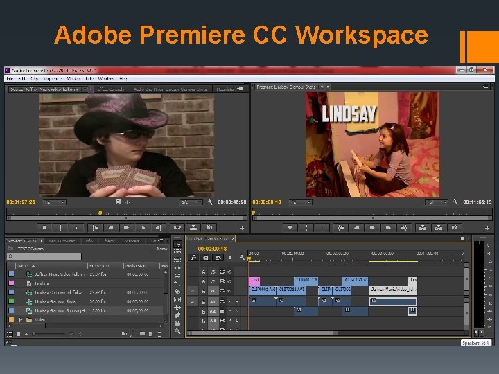 Adobe Premiere CC Workspace 