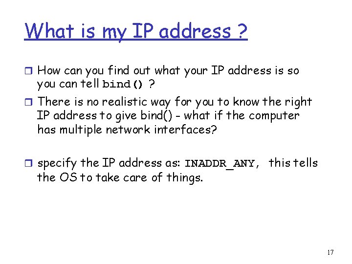 What is my IP address ? r How can you find out what your