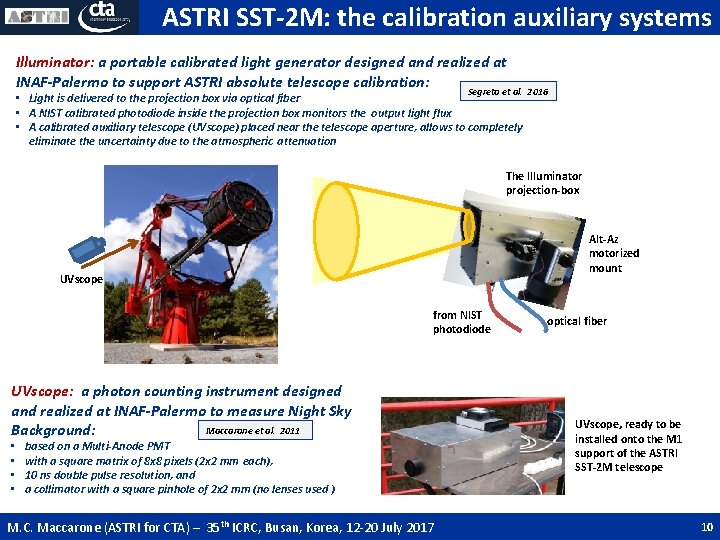 ASTRI SST-2 M: the calibration auxiliary systems Illuminator: a portable calibrated light generator designed ASTRI SST-2 M: the calibration auxiliary systems Illuminator: a portable calibrated light generator designed