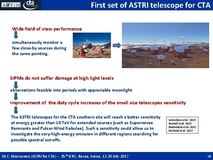 First set of ASTRI telescope for CTA Wide field of view performance simultaneously monitor First set of ASTRI telescope for CTA Wide field of view performance simultaneously monitor