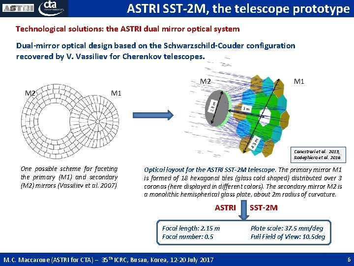 ASTRI SST-2 M, the telescope prototype Technological solutions: the ASTRI dual mirror optical system ASTRI SST-2 M, the telescope prototype Technological solutions: the ASTRI dual mirror optical system