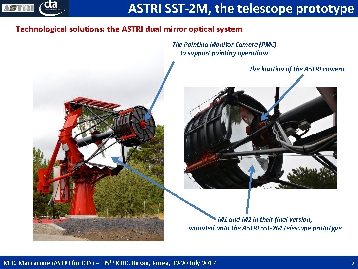 ASTRI SST-2 M, the telescope prototype Technological solutions: the ASTRI dual mirror optical system ASTRI SST-2 M, the telescope prototype Technological solutions: the ASTRI dual mirror optical system