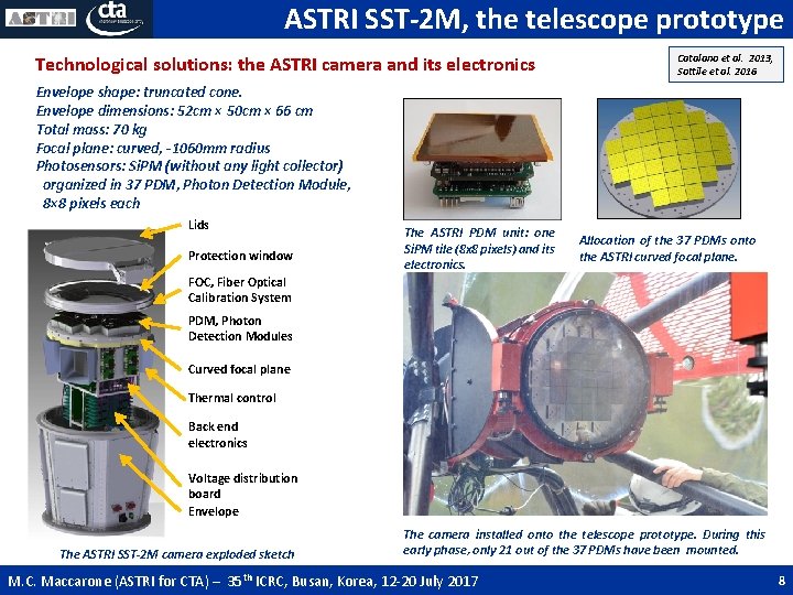 ASTRI SST-2 M, the telescope prototype Technological solutions: the ASTRI camera and its electronics ASTRI SST-2 M, the telescope prototype Technological solutions: the ASTRI camera and its electronics