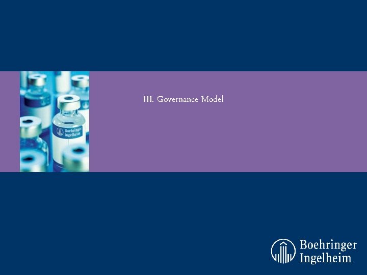 III. Governance Model III. Governance Model