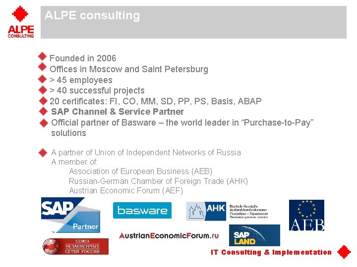 Founded in 2006 Offices in Moscow and Saint Petersburg > 45 employees > 40 Founded in 2006 Offices in Moscow and Saint Petersburg > 45 employees > 40