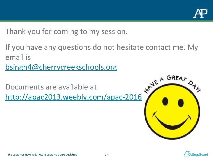 Thank you for coming to my session. If you have any questions do not