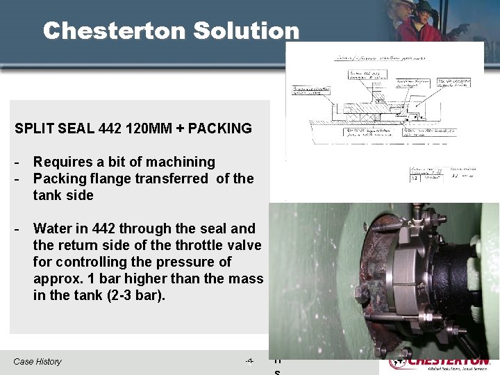 Chesterton Solution SPLIT SEAL 442 120 MM + PACKING - Requires a bit of