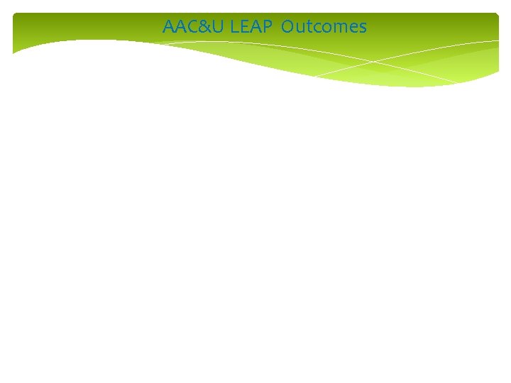 AAC&U LEAP Outcomes 