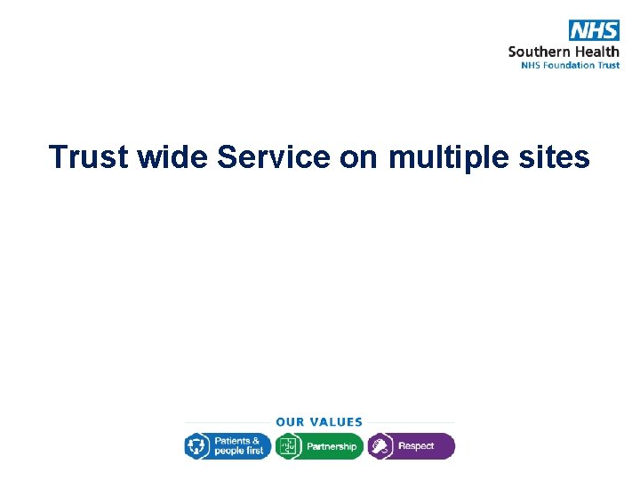 Trust wide Service on multiple sites 