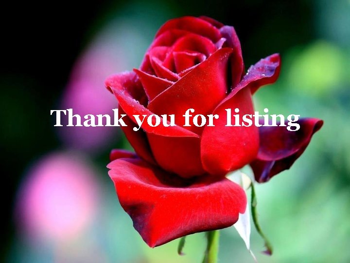 Thank you for listing 