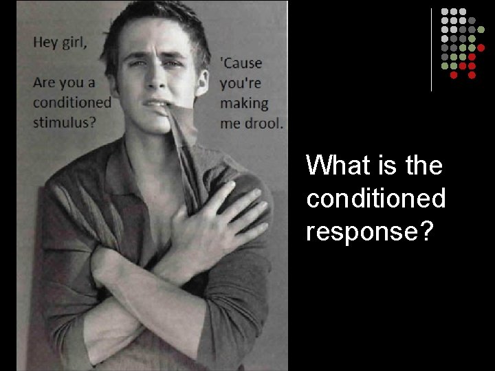 What is the conditioned response? 
