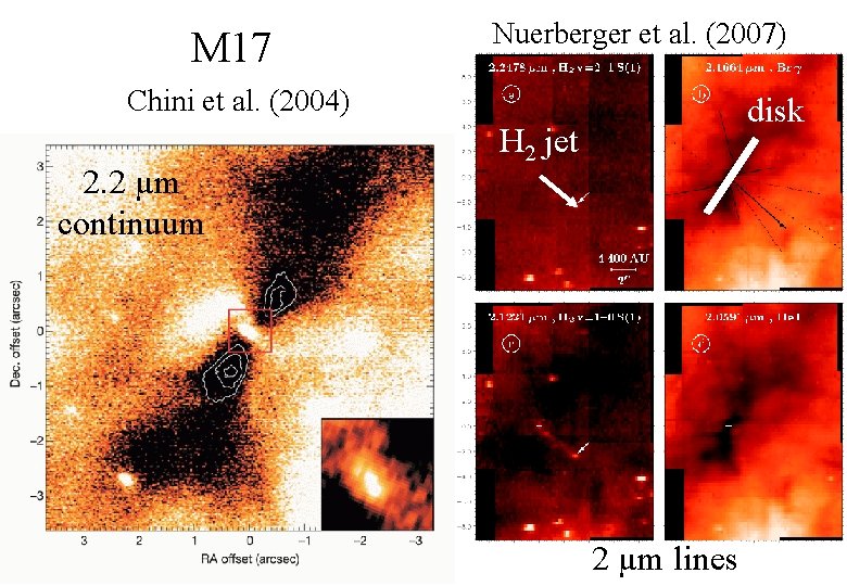 M 17 Nuerberger et al. (2007) Chini et al. (2004) 2. 2 µm continuum
