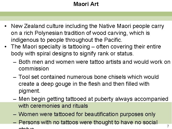 Maori Art • New Zealand culture including the Native Maori people carry on a